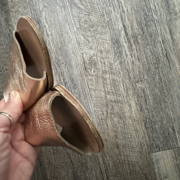 Ancient Greek Sandals Taygete Flat Sandals Gold Leather Boho Size 41 - Picture 3 of 5